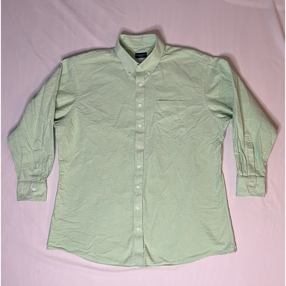 Proper Cloth Oxford Dress Shirt Mens Size 2XL Green Long Sleeve Button Up Custom